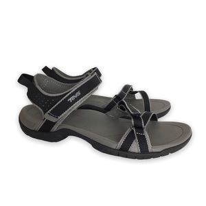 Teva Women's Verra Black Grey Strappy Sport Sandals Size 7.5 NEW